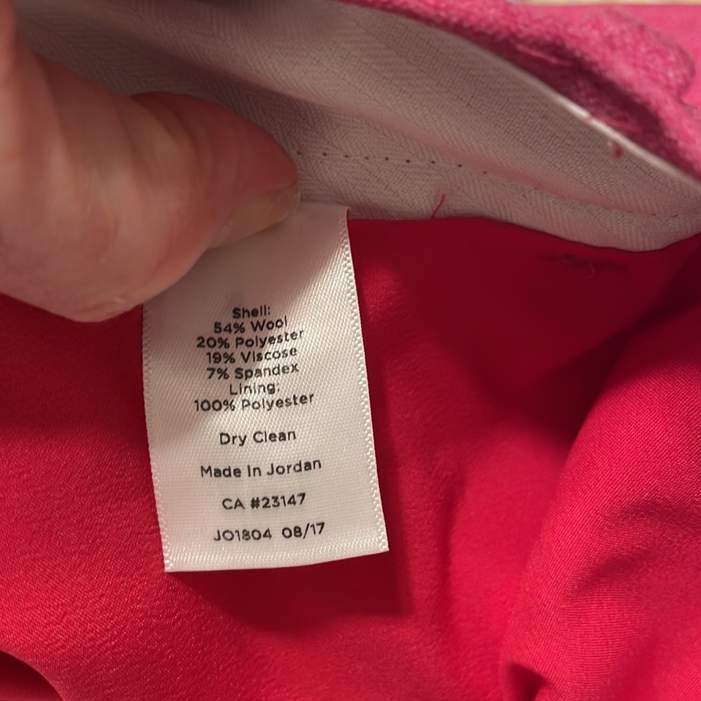 Raspberry Lightweight Wool Blend Talbots Dress Pa… - image 6
